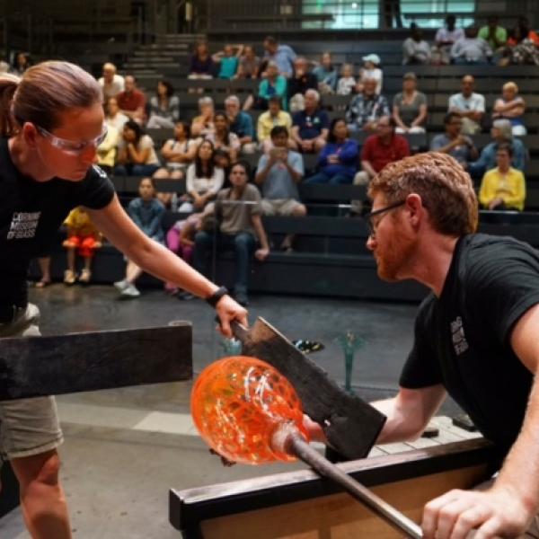 Hot Glass Demonstrations in the Amphitheater