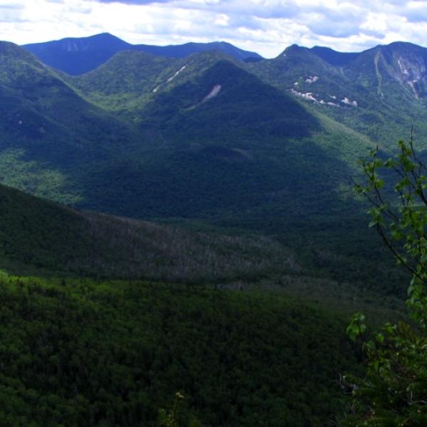 The Great Range in the High Peaks of the Adirondacks in summer