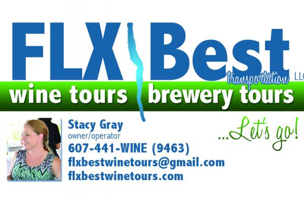 FLX Best Wine Tours Brewery Tours Stacy Gray owner/operator 6074419463 flxbestwinetours@gmail.com flxbestwinetours.com