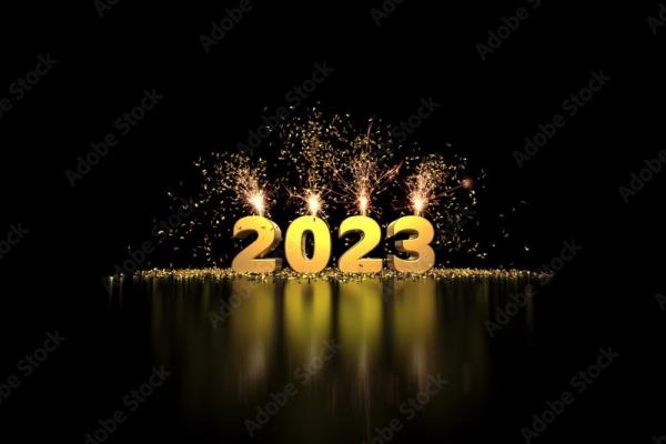 2023 with candles