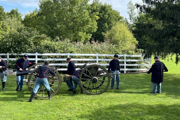 Join the re-enactors of Reynold’s Battery at Rose Hill Mansion for Civil War Day! The members of Reynolds’ Battery L 1st New York Light Artillery portray the Union troops servicing mounted firearms as well as civilians associated with the war effort. See a cannon firing demonstration, an operating reproduction 1848 Battery Forge, a reproduction sutler’s wagon, and explore what camp life was like for a Union artillery soldier. Meet the members of the battery and learn about civilian and military life.