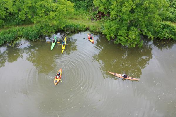 kayaks on sugar creek