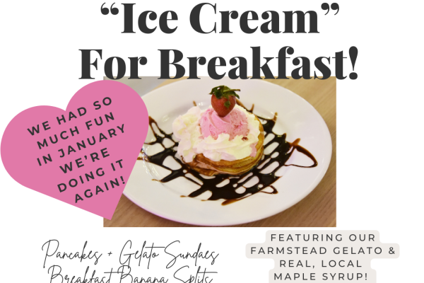join us sundayn3/17/24 for ice cream for breakfast!
