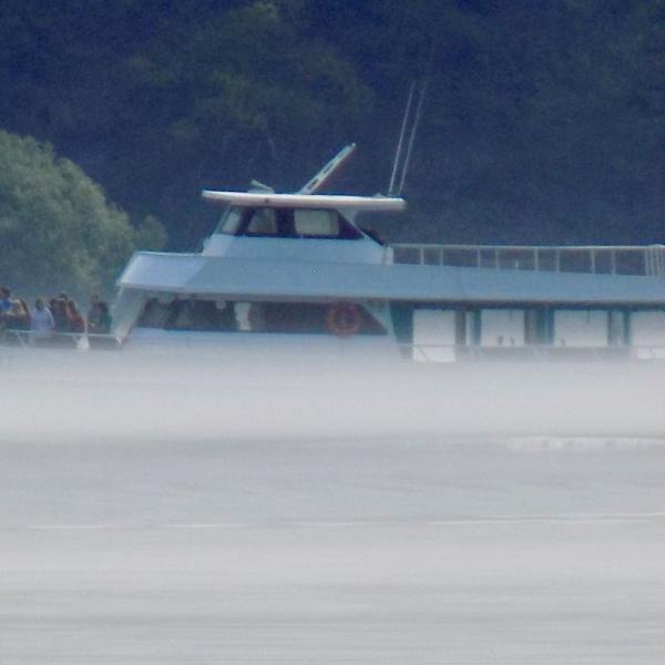foggy boat