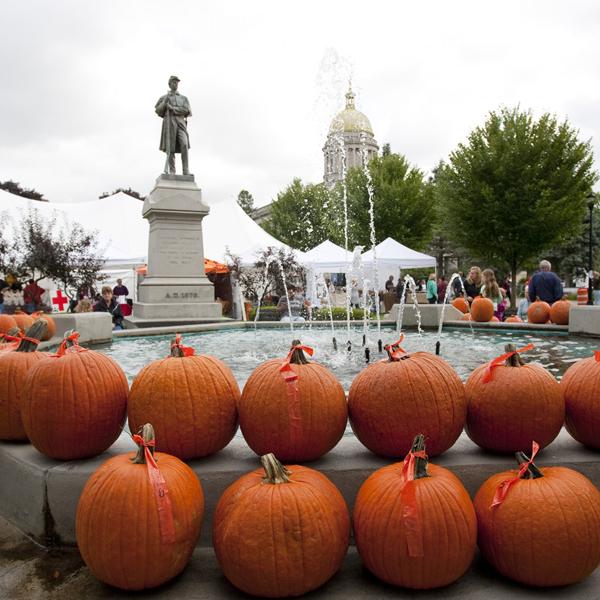 pumpkins at courthouse square