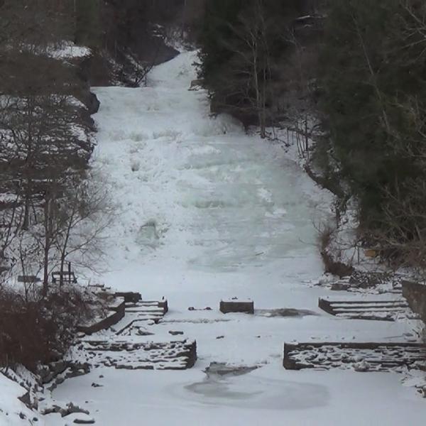 Frozen Buttermilk Falls in Ithaca