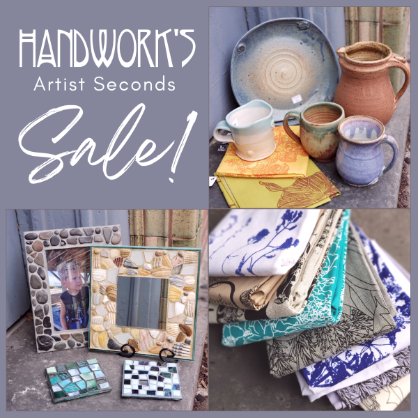 A collage of handmade goods from Handwork's Winter Seconds Sale.