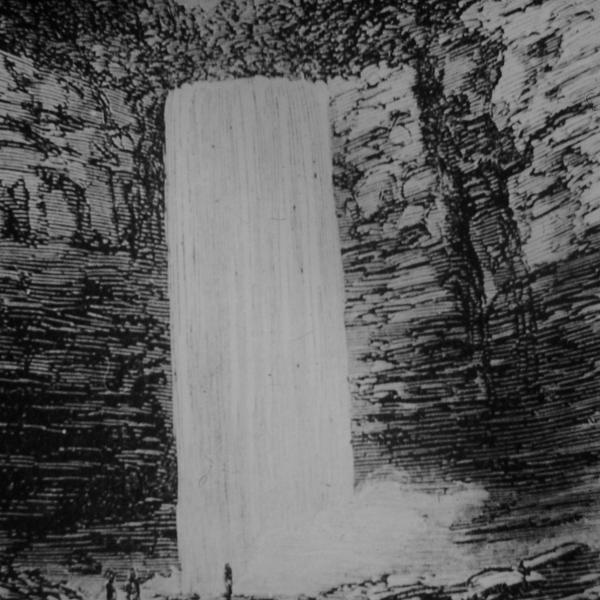 An early drawing of Taughannock Falls, ca. 1866