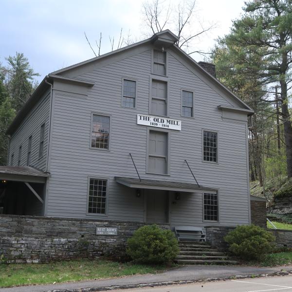 The Old Mill is a museum of 19th century water power technology. It was built by Robert Treman’s ancestor.