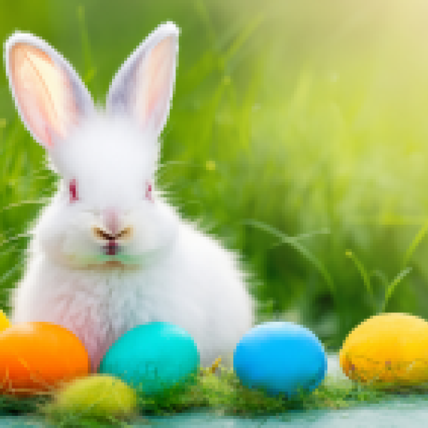 white bunny colored eggs