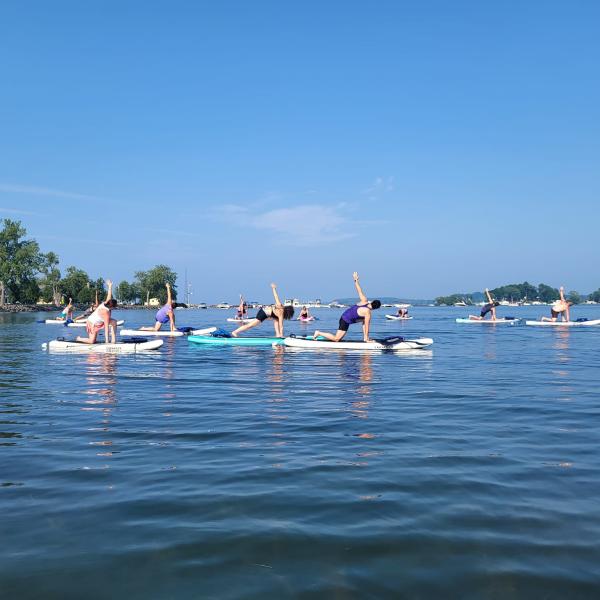 SUP Yoga Class on Lake Ontario