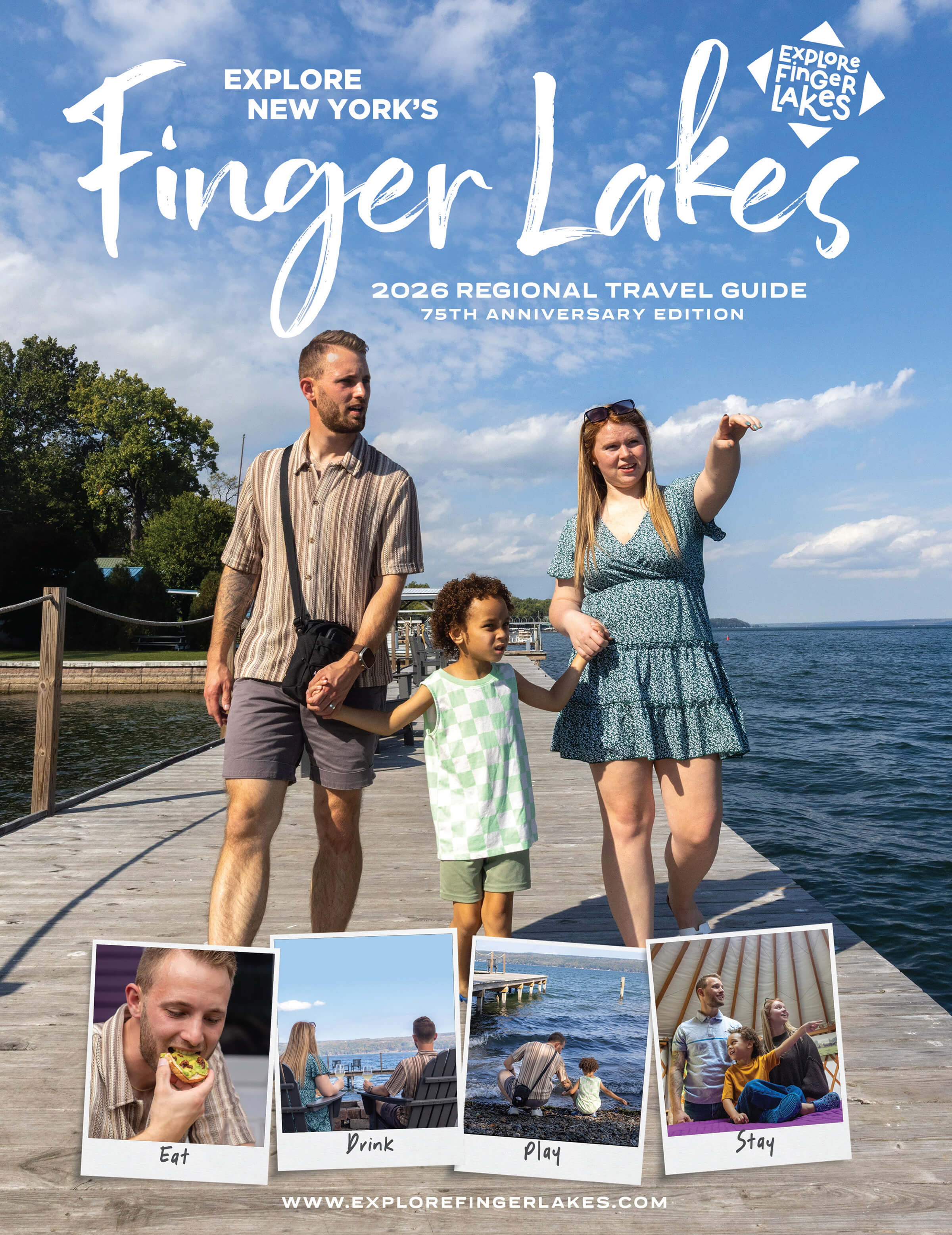 Explore Finger Lakes 2026 Travel Guide cover - 75th Anniversary Edition